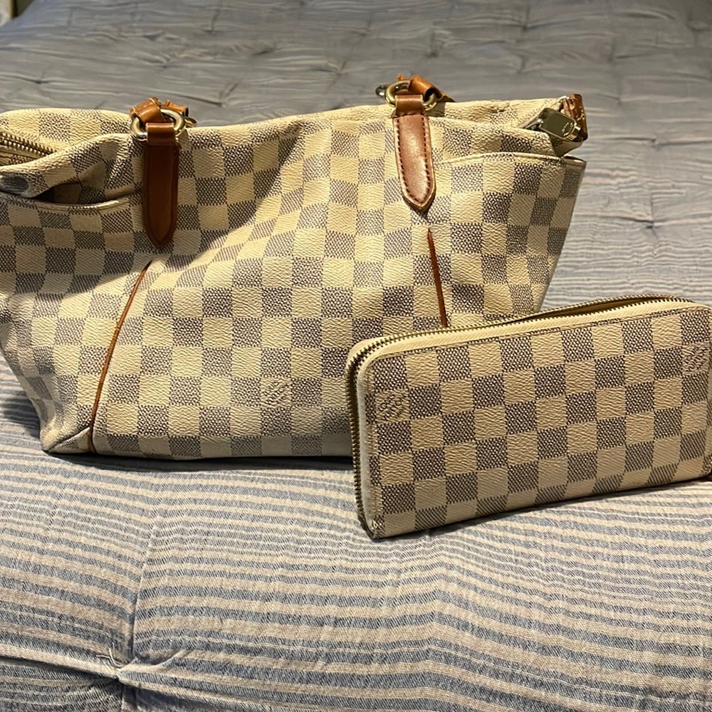 Louis Vuitton handbag and matching wallet set
